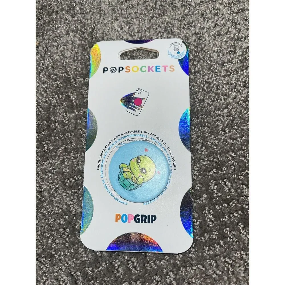 New PopSockets PopGrip Shellax Chillax Chill Turtle Swap Top Grip phone Stand